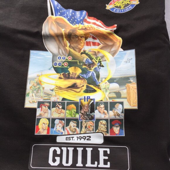 NEW Satruday Morning Cards Street Fighter Guile Men's Medium T-Shirt - Picture 3 of 7